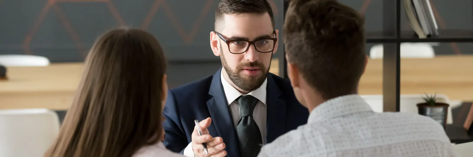 Advisor meeting with clients